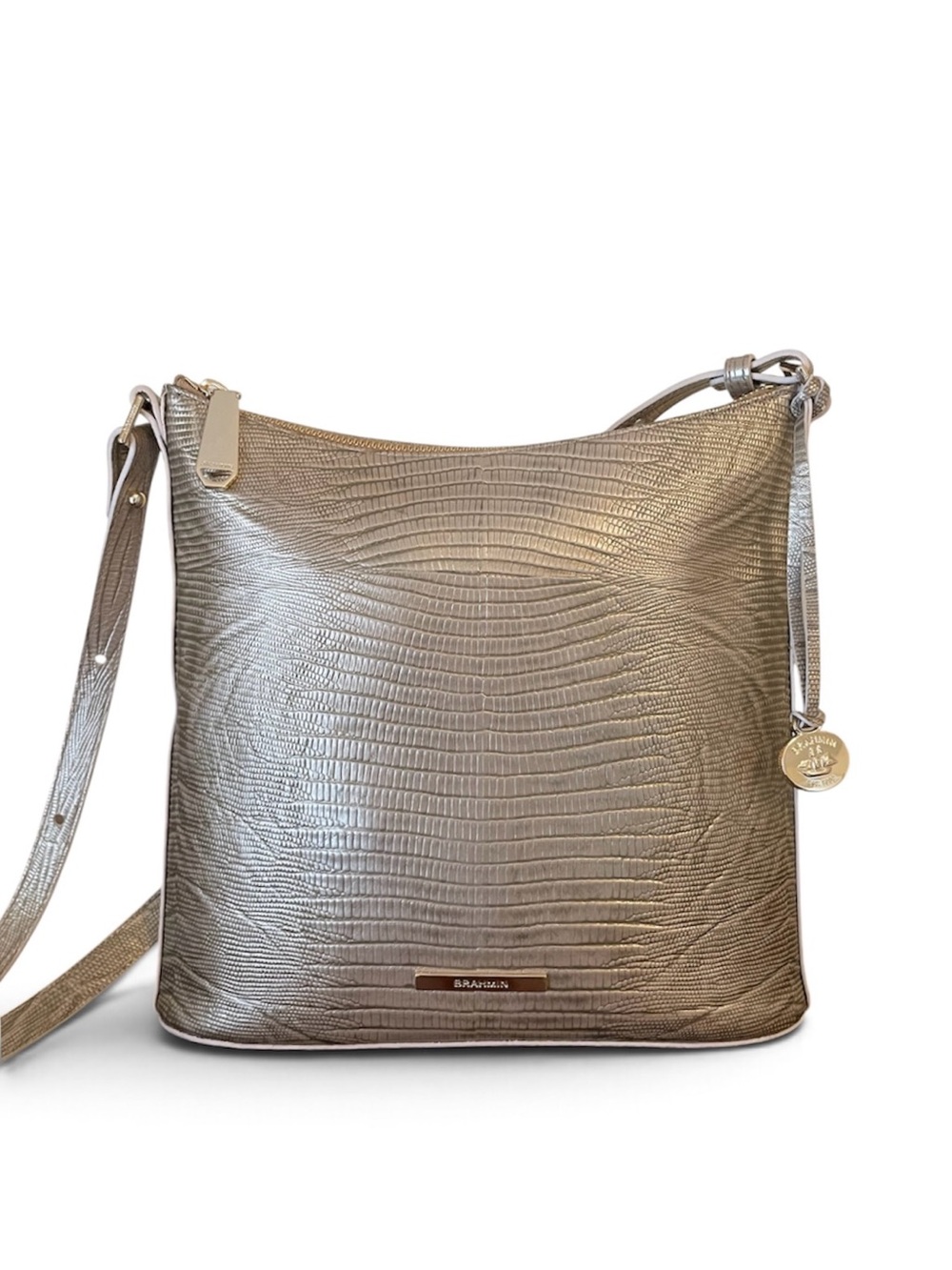 BRAHMIN Katie Sterling All Over Lizard Crossbody